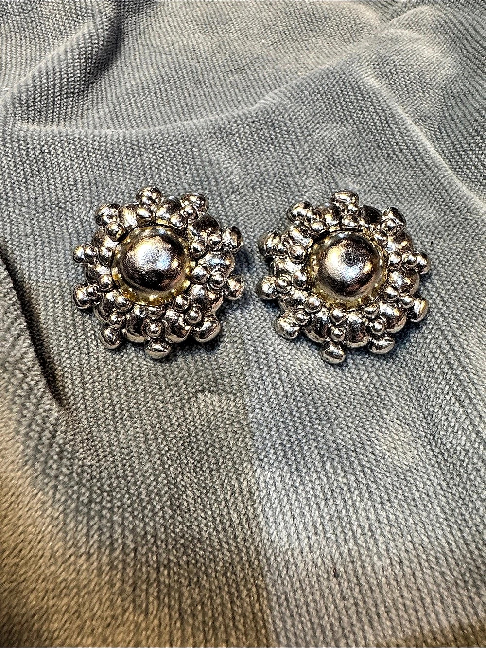 Statement Clip-On Earrings Silver & Gold